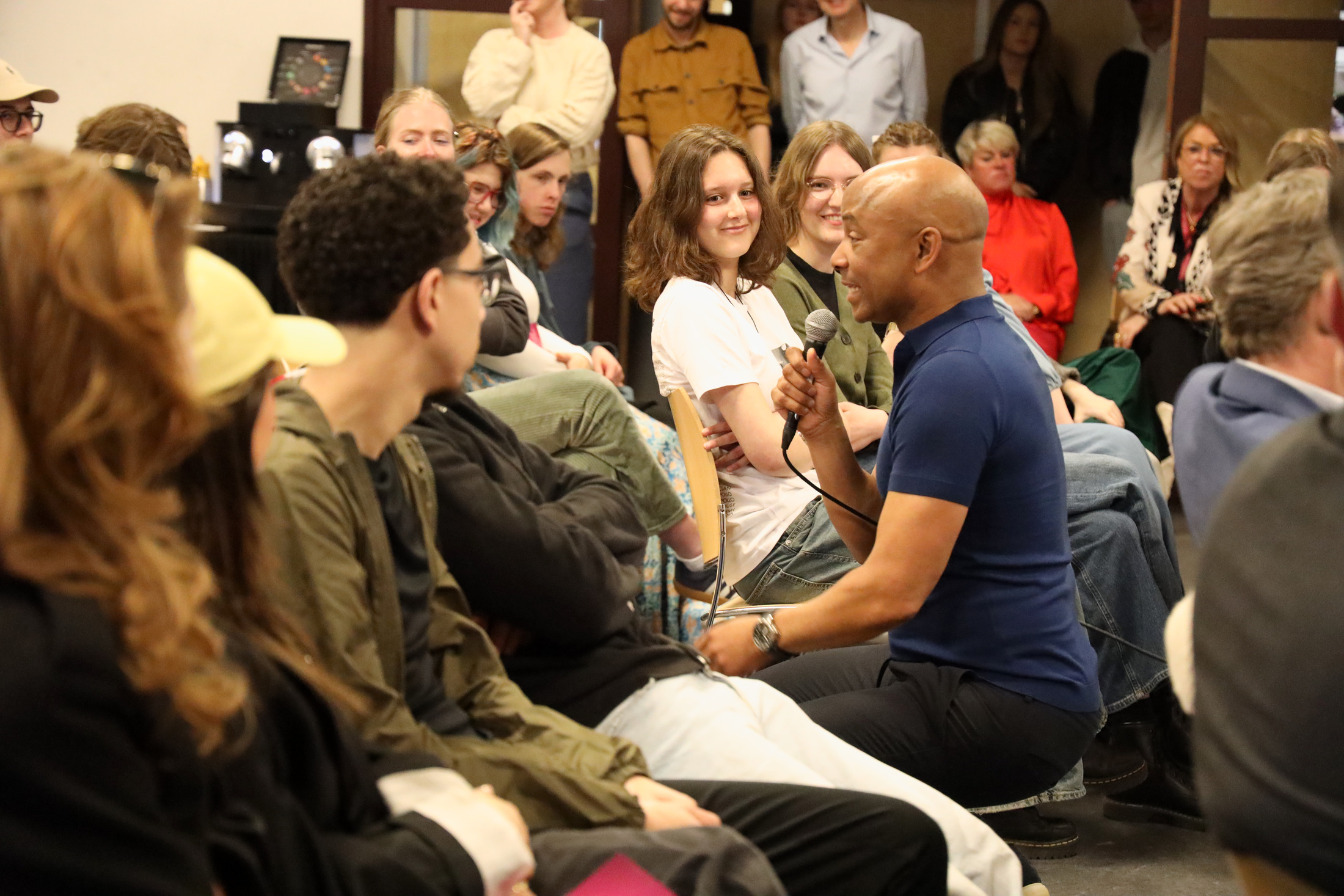 Tussen de studenten — Gastles op het Mediacollege